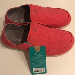 OluKai Nohea Lole Girls Slip On Canvas Shoe